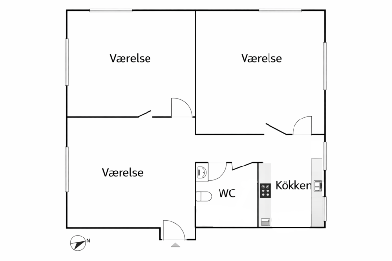 Delevenlig 3-værelses i Vejgaard